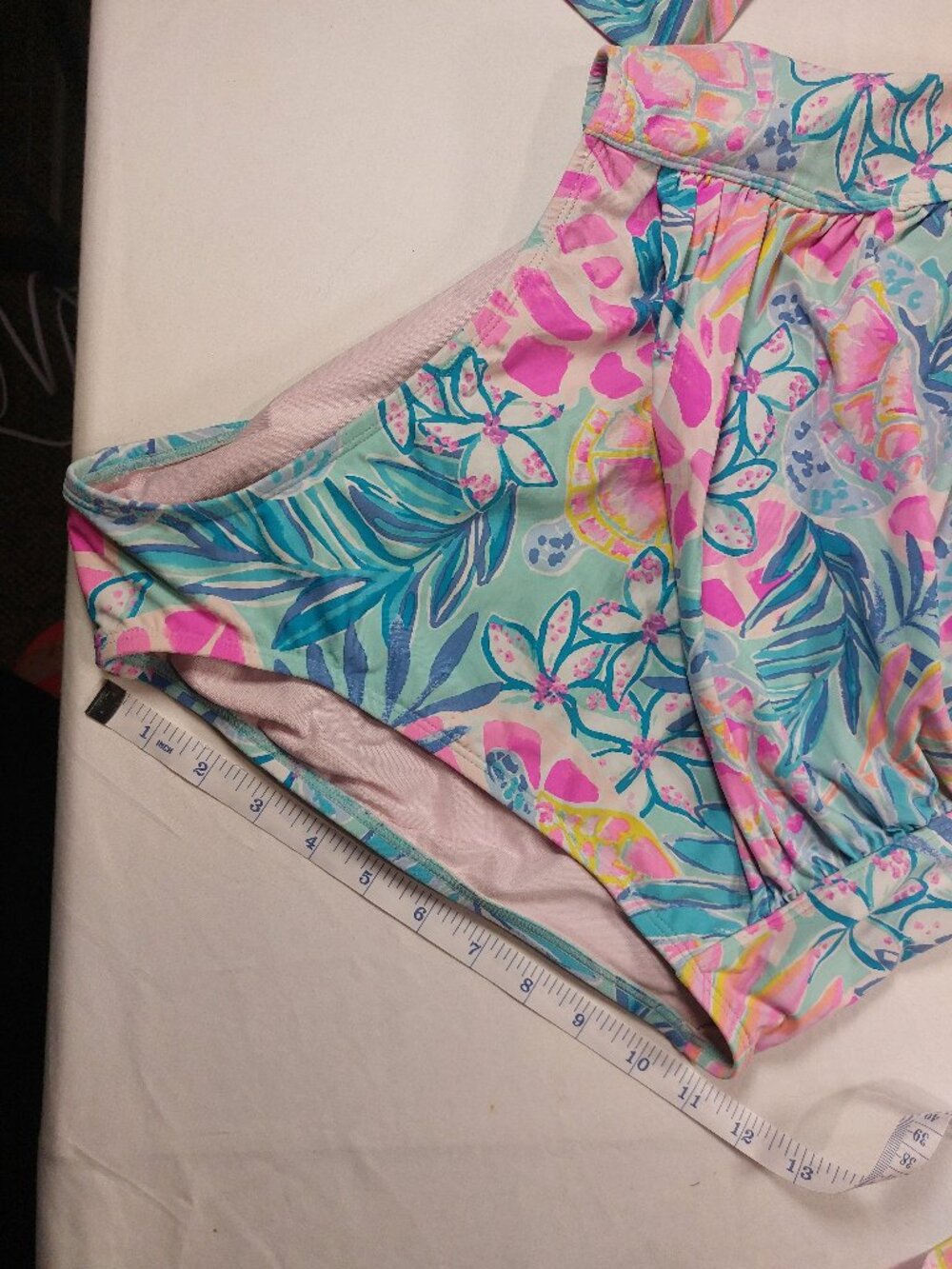 Women's Lilly Pulitzer Kolka Sea Glass Aqua Rainforest One Piece Swimsuit - Picture 12 of 16